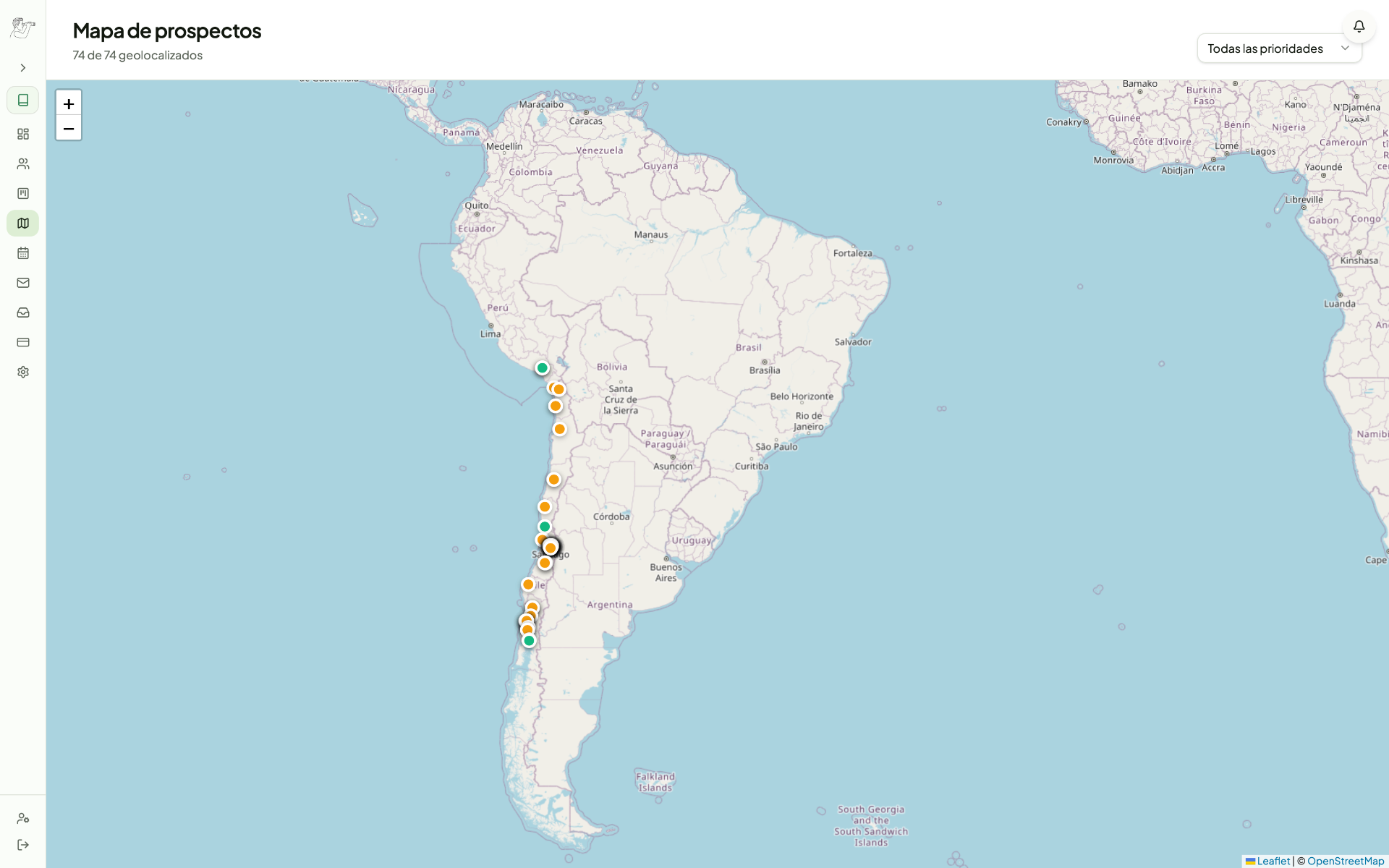Mapa de prospectos